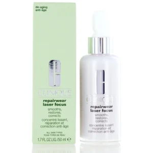 Clinique Repairwear Laser Focus Smooths Restores Corrects Face Serum 1.7 oz/50ml